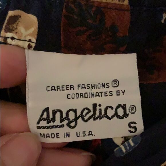 Vtg 80s funky polyester shirt with Nehru collar - Picture 6 of 7